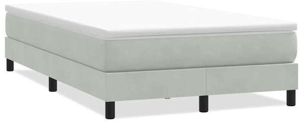 Postel Box Spring bez matrace světle šedá 120x210 cm samet 3315819