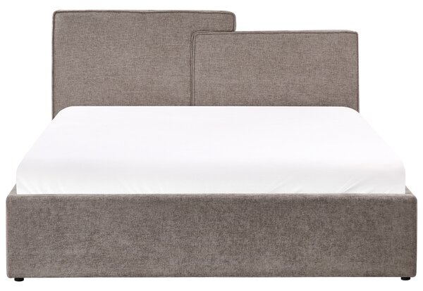 Postel s úložným prostorem LAGARDE Tkanina Taupe 160 x 200 cm