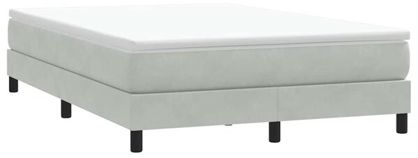 Postel Box Spring bez matrace světle šedá 140x220 cm samet 3315873