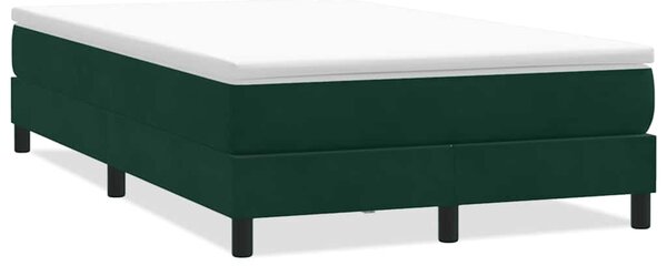 Postel Box Spring bez matrace tmavě zelená 120x210 cm samet 3315822