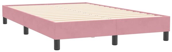 Postel Box Spring bez matrace růžová 120x210 cm samet 3315824
