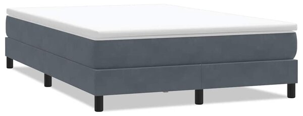 Postel Box Spring bez matrace tmavě šedá 160x220 cm samet 3315880