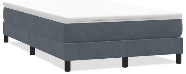 Postel Box Spring bez matrace tmavě šedá 120x210 cm samet 3315820