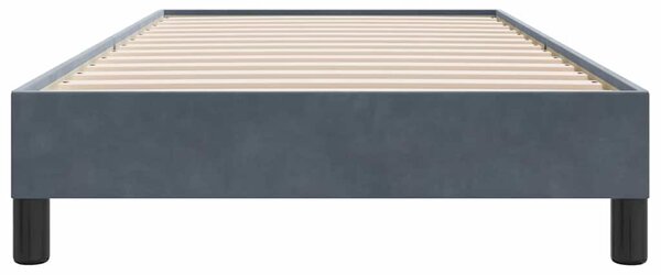 Postel Box Spring bez matrace tmavě šedá 100x210 cm samet 3315814