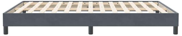 Postel Box Spring bez matrace tmavě šedá 160x210 cm samet 3315832