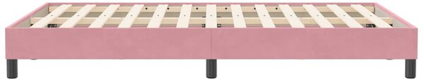 Postel Box Spring bez matrace růžová 120x210 cm samet 3315824