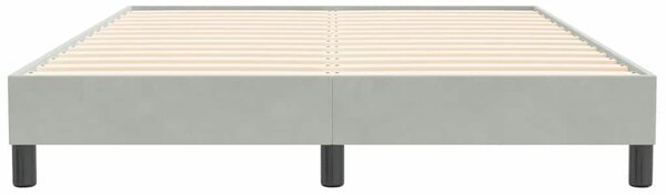 Postel Box Spring bez matrace světle šedá 140x210 cm samet 3315825