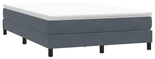 Postel Box Spring bez matrace tmavě šedá 160x220 cm samet 3315880