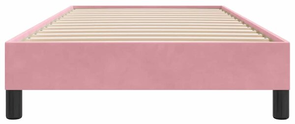 Postel Box Spring bez matrace růžová 100x210 cm samet 3315818