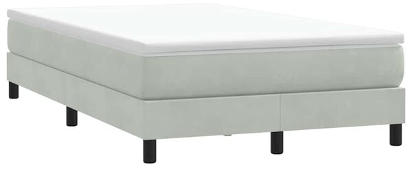 Postel Box Spring bez matrace světle šedá 120x210 cm samet 3315819