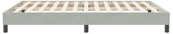 Postel Box Spring bez matrace světle šedá 140x210 cm samet 3315825