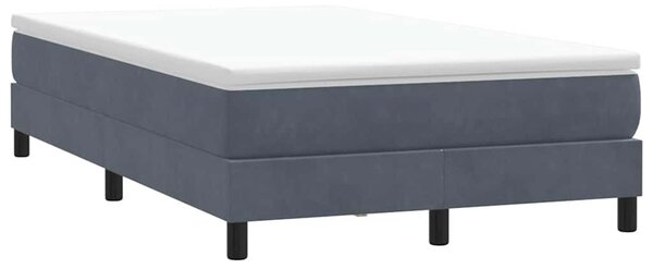 Postel Box Spring bez matrace tmavě šedá 120x210 cm samet 3315820