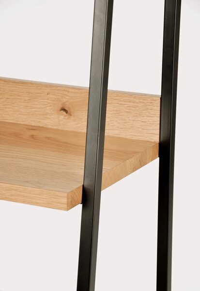 LivinHill Knihovna Indus 90 cm z masivu dub přírodní/grafit