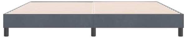 Postel Box Spring bez matrace tmavě šedá 180x210 cm samet 3315838