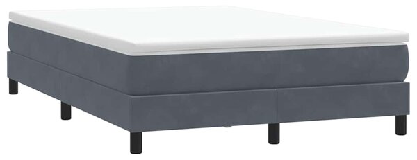 Postel Box Spring bez matrace tmavě šedá 160x210 cm samet 3315832