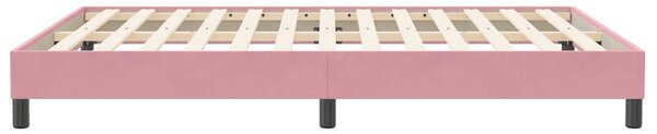 Postel Box Spring bez matrace růžová 140x210 cm samet 3315830