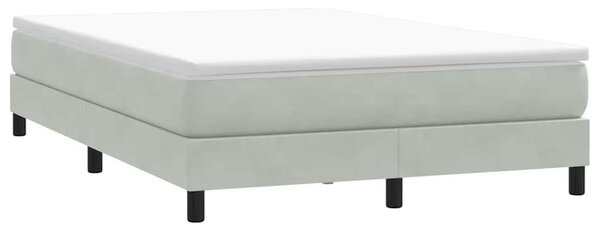 Postel Box Spring bez matrace světle šedá 160x210 cm samet 3315831