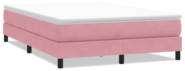 Postel Box Spring bez matrace růžová 140x210 cm samet 3315830