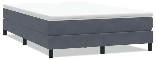 Postel Box Spring bez matrace tmavě šedá 160x210 cm samet 3315832