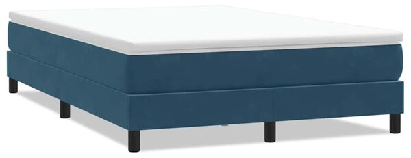 Postel Box Spring bez matrace tmavě modrá 160x210 cm samet 3315835