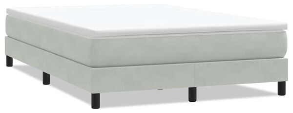 Postel Box Spring bez matrace světle šedá 160x210 cm samet 3315831