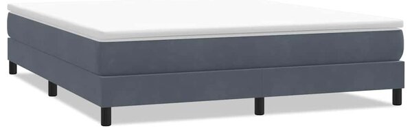 Postel Box Spring bez matrace tmavě šedá 180x210 cm samet 3315838
