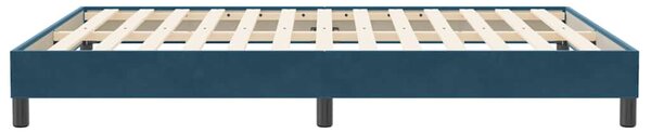 Postel Box Spring bez matrace tmavě modrá 160x210 cm samet 3315835