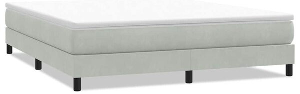 Postel Box Spring bez matrace světle šedá 180x210 cm samet 3315837