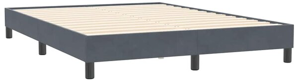 Postel Box Spring bez matrace tmavě šedá 160x210 cm samet 3315832