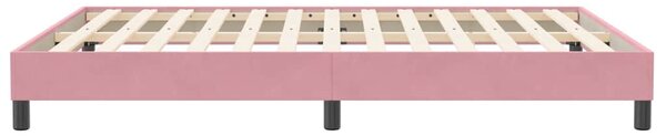 Postel Box Spring bez matrace růžová 160x210 cm samet 3315836