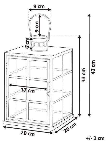 Lucerna BINTAN Kov 33 cm Černá