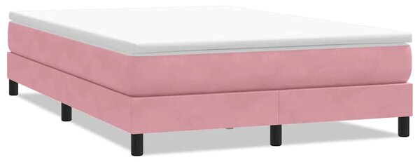 Postel Box Spring bez matrace růžová 160x210 cm samet 3315836