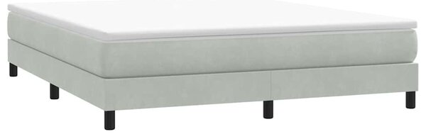 Postel Box Spring bez matrace světle šedá 180x210 cm samet 3315837