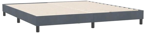 Postel Box Spring bez matrace tmavě šedá 180x210 cm samet 3315838