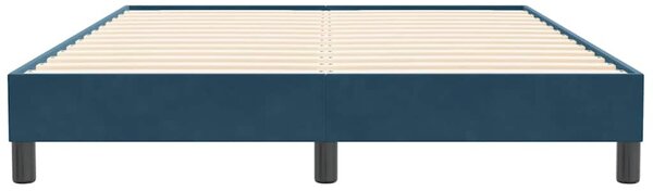 Postel Box Spring bez matrace tmavě modrá 160x210 cm samet 3315835