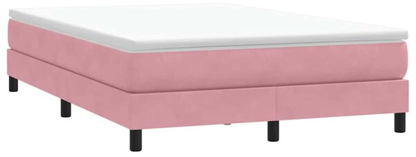 Postel Box Spring bez matrace růžová 160x210 cm samet 3315836