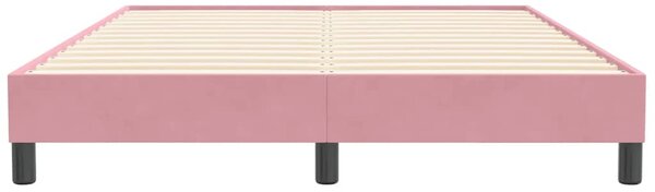 Postel Box Spring bez matrace růžová 140x210 cm samet 3315830