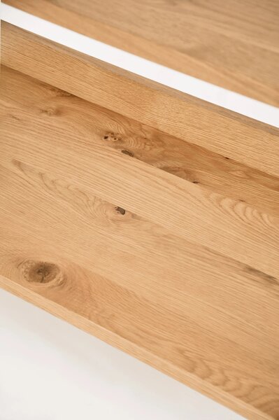 LivinHill Knihovna Indus 90 cm z masivu dub přírodní/grafit