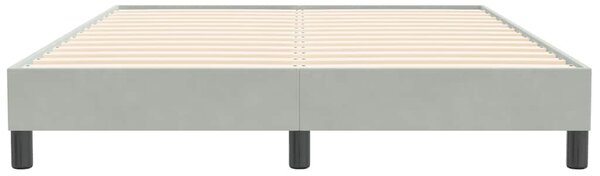 Postel Box Spring bez matrace světle šedá 160x210 cm samet 3315831