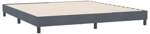 Postel Box Spring bez matrace tmavě šedá 180x210 cm samet 3315838