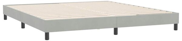 Postel Box Spring bez matrace světle šedá 180x210 cm samet 3315837