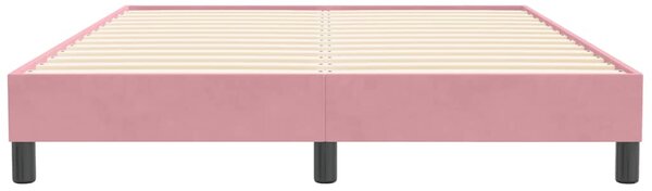 Postel Box Spring bez matrace růžová 160x210 cm samet 3315836