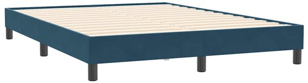 Postel Box Spring bez matrace tmavě modrá 160x210 cm samet 3315835