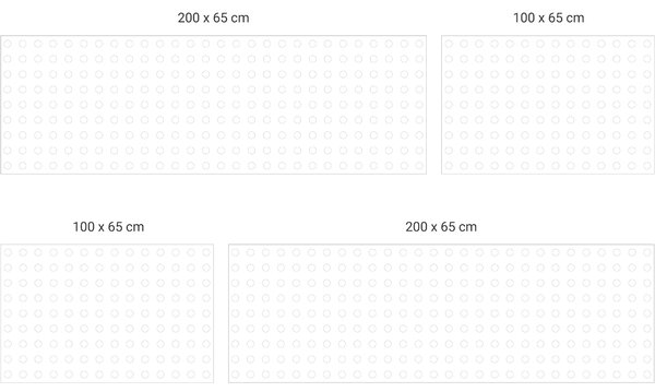 Ochrana stěny za postel - Bublinková limodáda EKO Varianta ochrany zdi: Delší strana postele 200x65 cm