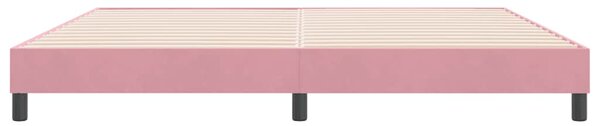 Postel Box Spring bez matrace růžová 180x210 cm samet 3315842