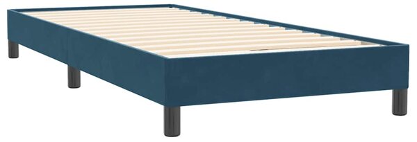 Postel Box Spring bez matrace tmavě modrá 80x220 cm samet 3315853