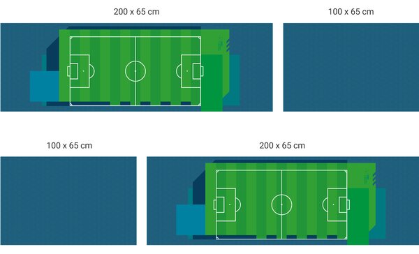 FUGU Fotbal tmavá - ochrana na stěnu za postel Football dark Varianta ochrany zdi: Delší strana postele 200x65 cm
