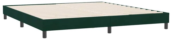 Postel Box Spring bez matrace tmavě zelená 180x210 cm samet 3315840