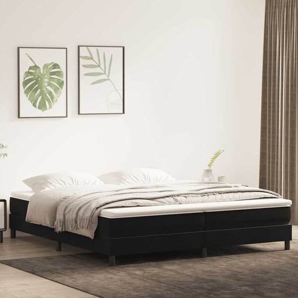 Postel Box Spring bez matrace černá 200x210 cm samet 3315845