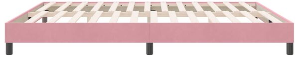 Postel Box Spring bez matrace růžová 180x210 cm samet 3315842